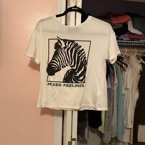 Zebra mixed feelings top